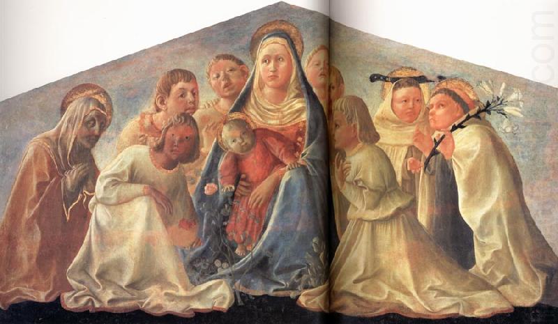 Madonna of Humility with Angels and Carmelite Saints, Fra Filippo Lippi